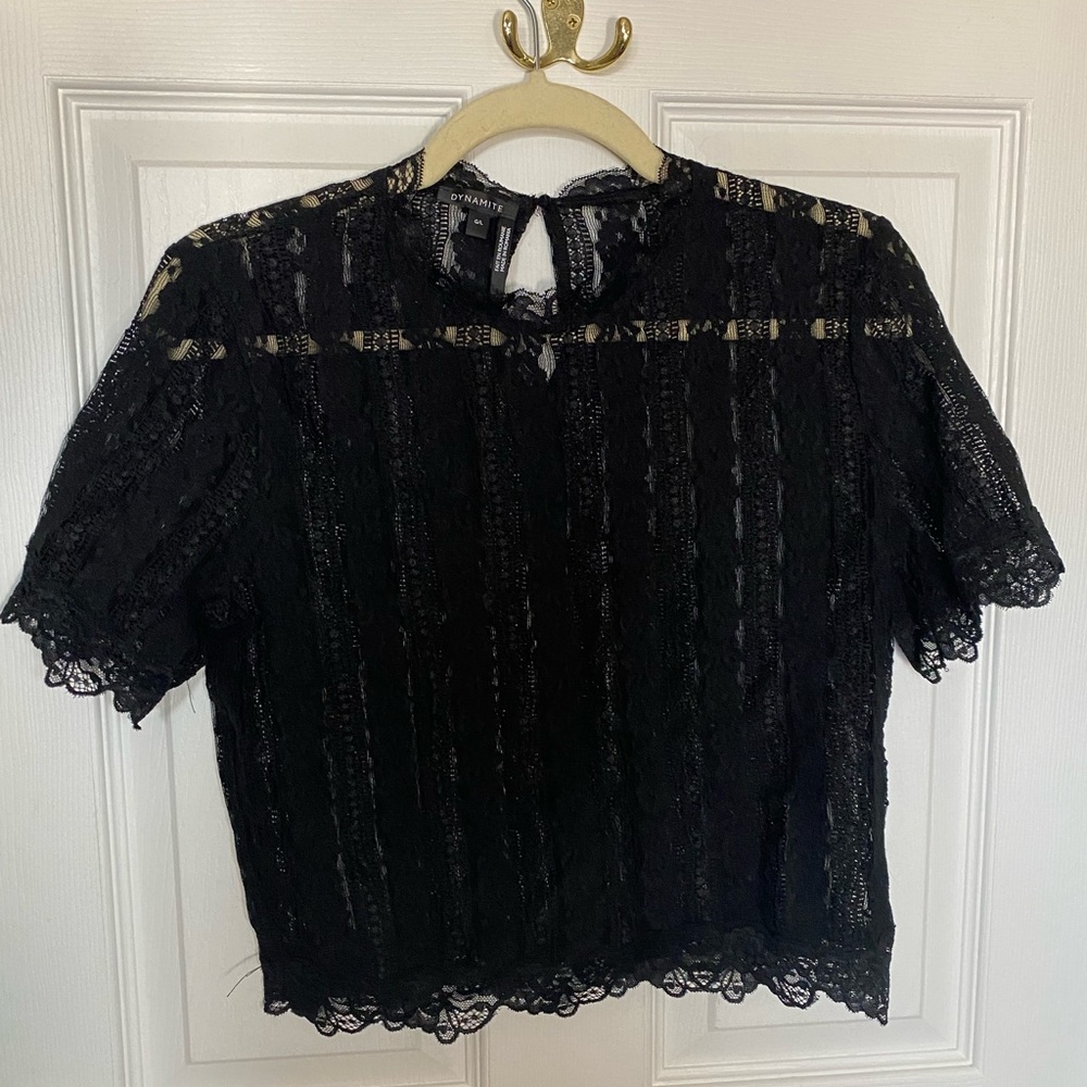 *SOLD* 
Dynamite Lace Crop Top